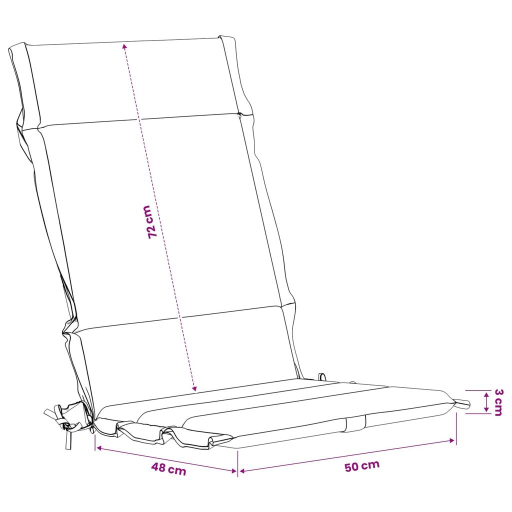2 piece high back cushion set GEMERT 2 pcs 100percent polyester