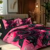 Valentine Day Pink Rose 3D Print Bedding Set Love Romantic Soft Duvet Cover King Queen Twin Single Size Bithday Gift Room Decor