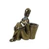 62KD African Woman Figure Statue Resin Tribal Lady Decors Unique Gift Resin Holder for Office Display Delight Addition