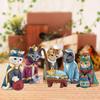 Unique Cat Resin Sculptures Ornaments Feline Nativity Scene Collectible Figurines Home Indoor