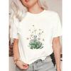 Oversized T Shirt Black Daisy Flower Print Casual Wear For Women Summer Outfit Streetwear Fashion Top Boho Style Graphic Tee