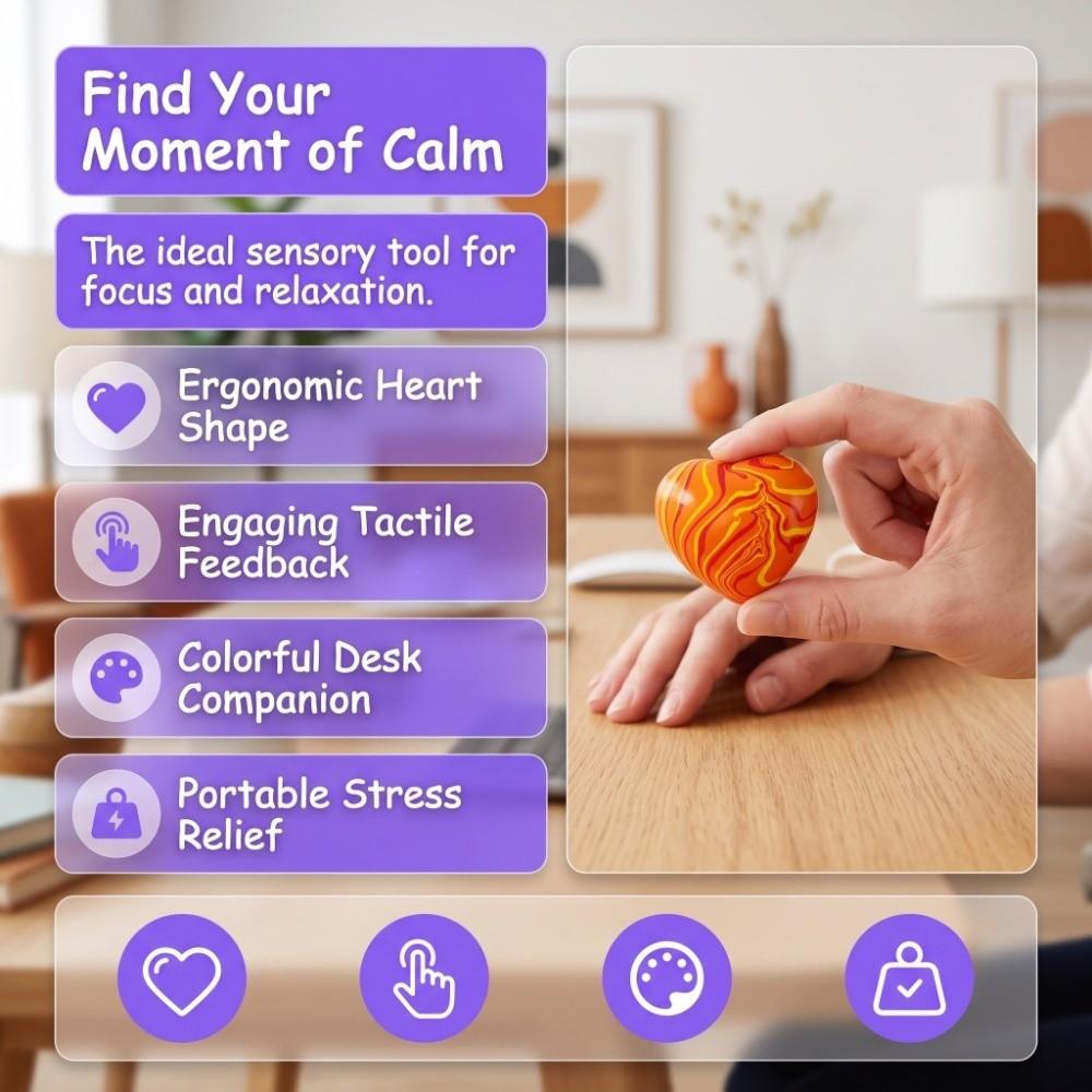 Slow Rebound Fidget Toy Heart Egg Squeeze Toy Viral Slushy Squishy Toy Relaxation