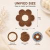 10pcs 6 Petals Design Crochet Flower Patches 10 Pieces Pack Hand Sewn Style Embroidered Appliques 3cm Diameter Colorful Pattern