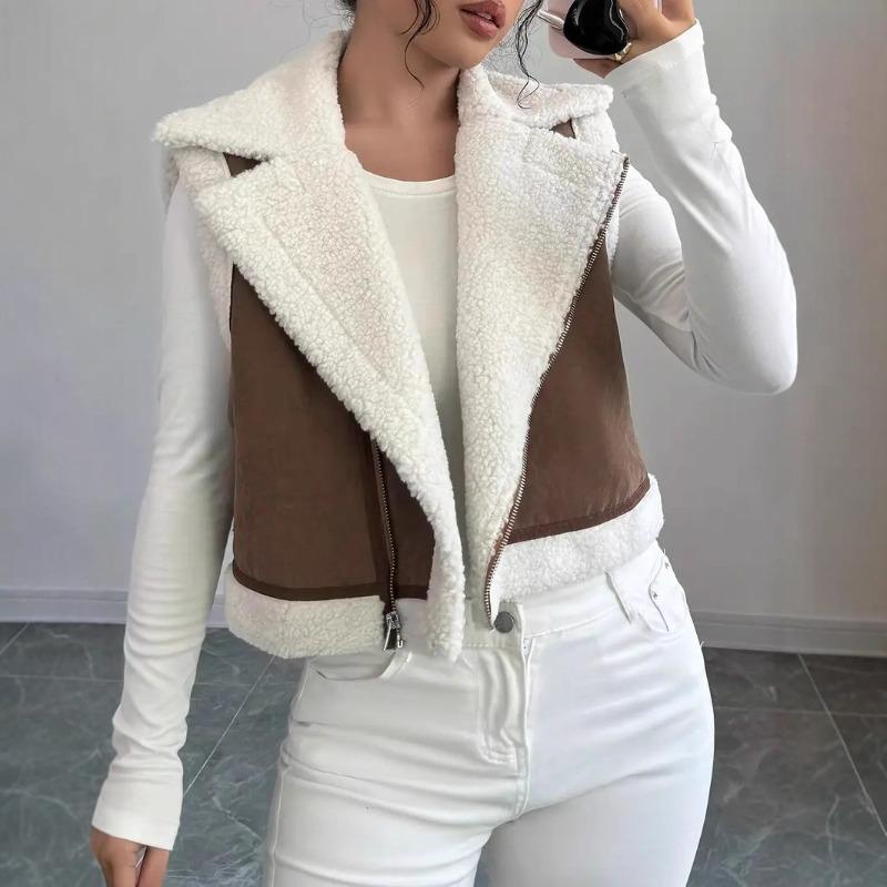 Меховой жилет из цельной овечьей шерсти для женщин, легкий жилет на осень и зиму, костюм в стиле локомотива для женщин