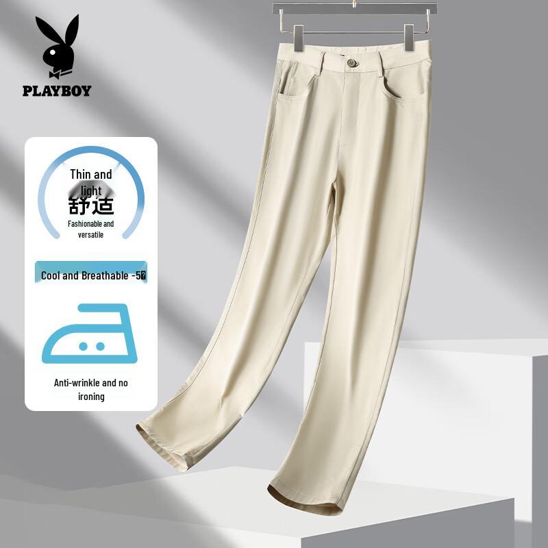 PLAYBOY Мужские брюки в стиле business casual прямого кроя