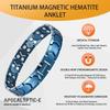 Магнитный чистый титан подходит для чувствительных двухрядных магнитных дюймовых магнитных [Apocalyptic-K] Мужской браслет на ногу, (легкий) браслет на щиколотку, кожа, 25 см, браслет на щиколотку,