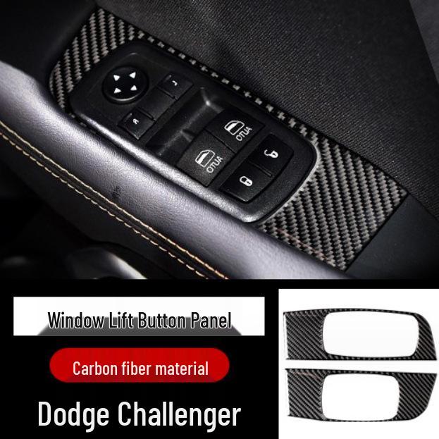 Комплект для обновления интерьера из углеволокна для Dodge Challenger - Рулевое колесо, Дверь, Консоль, Наклейки на фары