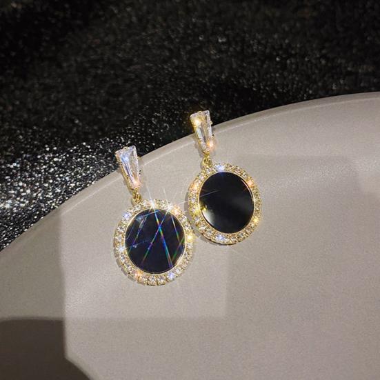 Очаровательные серьги-гвоздики с гальваническим покрытием, украшение тонкой работы