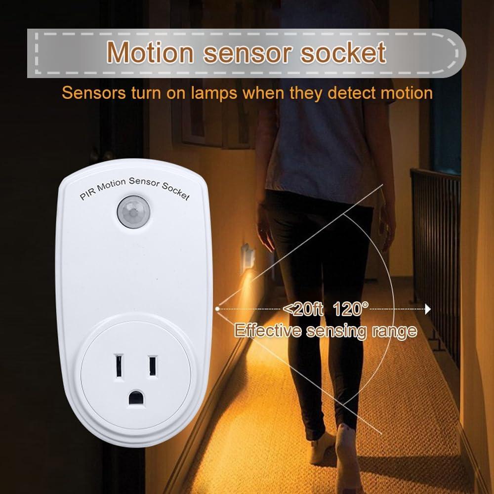 Copper Motion Sensor Switch Plastic Human Infrared Induction Outlet Electrician