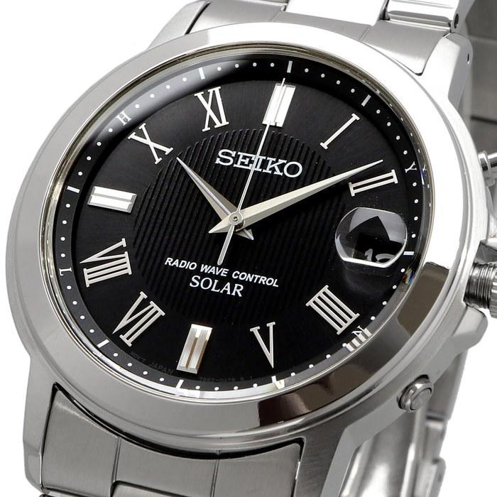 Часы Seiko Seiko Selection Мужские Солнечные Радиоуправляемые SBTM191 Серебристый/Черный