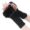 Twist Fingerless Gloves Thick Women Gloves Twist Long Knitted Gloves  Women Girls