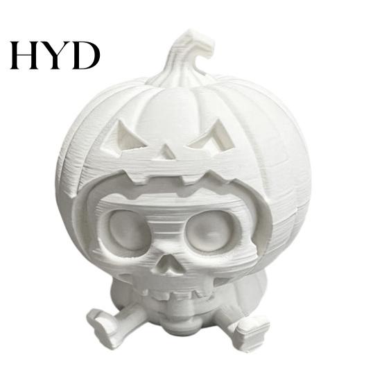 Милая кукла-череп, тыквенное украшение, полый дизайн лица призрака, 3D-печатный жуткий дизайн, детализированная многослойная фигурка на Хэллоуин, для рабочего стола