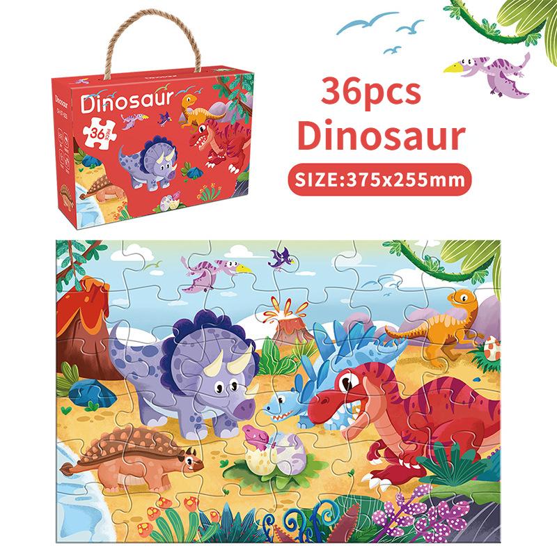 36 шт. Переносная jigsaw puzzle Детская Бумажная Крупные Детали Puzzle Подарок для Развития 3-6 Лет Детские Игрушки Пазл для Малышей