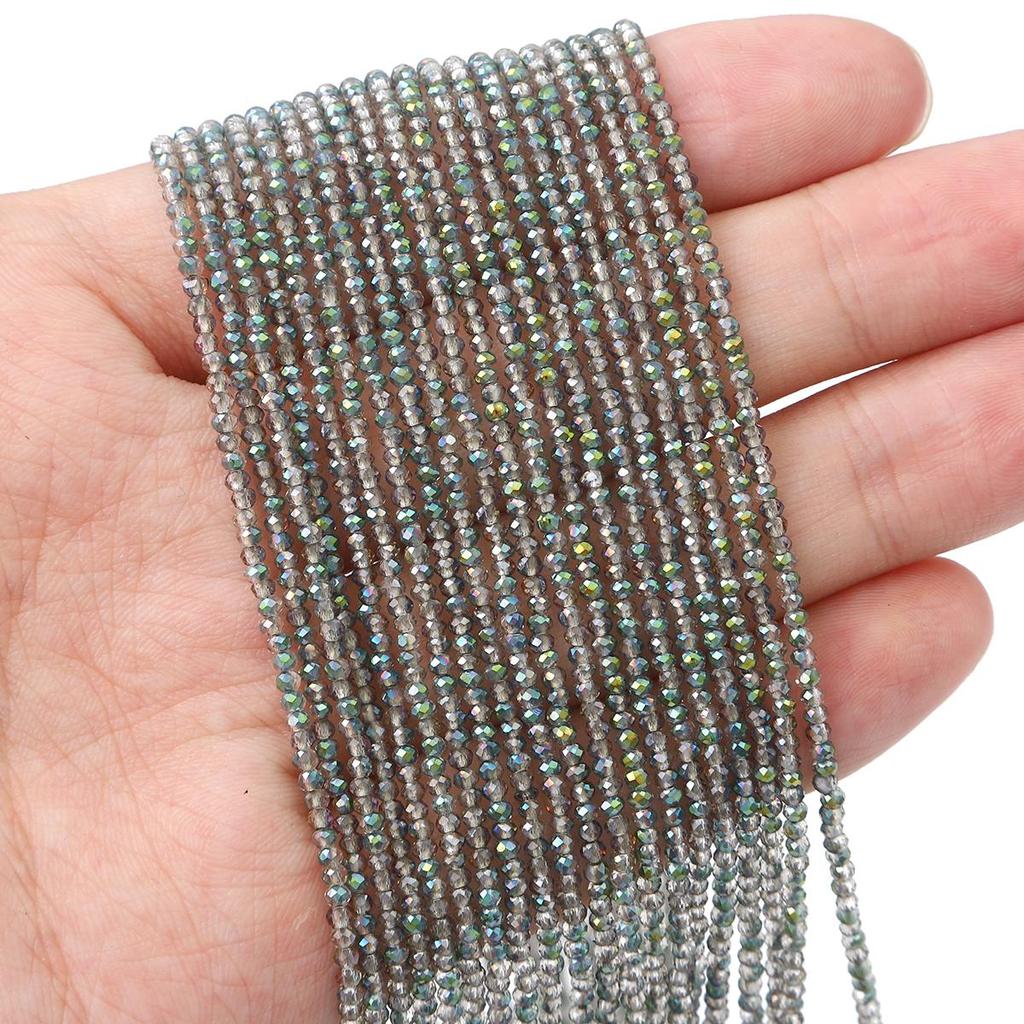 36cm Mini Glass Loose Beads Plated Color Faceted Beads For Jewelry Making DIY Necklace Bracelet Earring