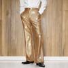Men Suit Pants Shiny Sequins Straight Wide Leg Wedding Trousers with Pockets Nightclub Dance Role-Playing Long Pants Streetwear