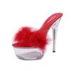 HOKSZVY 190 Series 14.5cm Heel 4.5cm Platform Stiletto Platform Slippers Crystal Shoes Wedding Shoes Crystal Sandals LFD