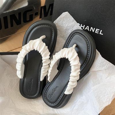 Универсальные шлепанцы женские летние новые EVA наступающие на дерьмо ощущение носок пляжная обувь женские туфли на платформе нескользящие тапочки