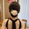 Cloth Flower Hair Clip Flexible Lazy Hair Curler Fashion Hair Bun Roller  Women Girls