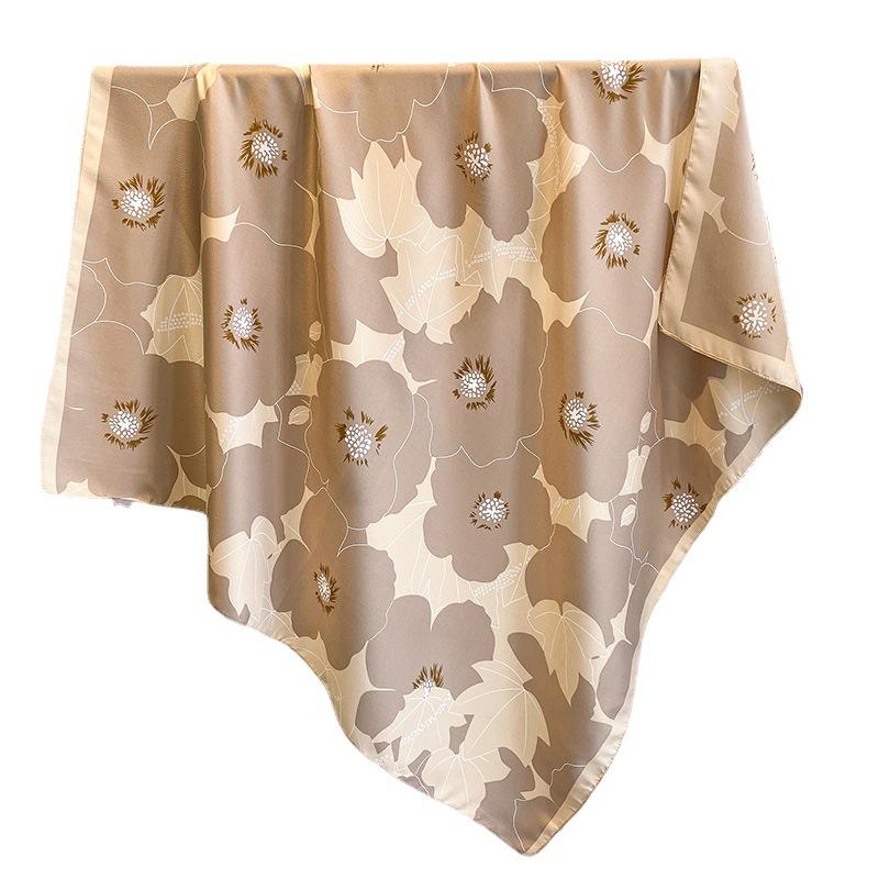 1116 Spring and Autumn Printed Silk Scarf Women's Twill 91 Fashion Large Square Scarf Decorated with Suit Scarf Scarf Headscarf Headband