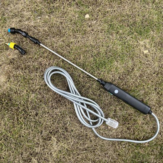 Электрический распылитель, садовый распылитель на батарейках, телескопический распылитель с 2 насадками, распылитель воды для полива растений, мойки автомобилей