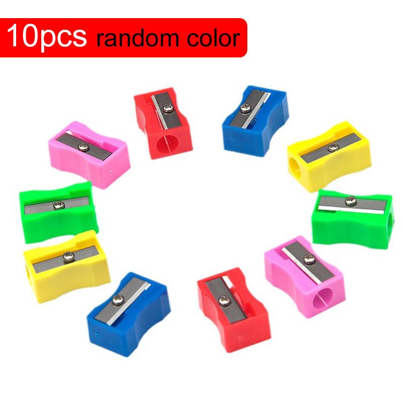 5/10/20 шт. Мини-точилка для карандашей Цветная Одинарное отверстие Прямоугольная Пластиковая для Учеников Начальной Школы Ручная Точилка TMZ