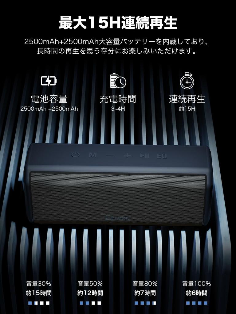 Качество звука Evolution 50 Вт Выходной динамик iitrust IPX7 Водонепроницаемый Bluetooth Беспроводной Портативный Зарядный Карта Совместимый Кодек Глубокий Бас Громкий Громкость