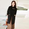 VICTORIA&VERA Women's Winter Leather Buckle Double-Faced Wool Coat