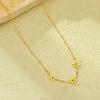GEMCHIC Women's Dandelion Daisy Flower Necklace Gold Plated Stainless Steel Chain Choker Jewelry for Girls