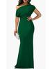 Spring 2024 Women's Off-Shoulder Sleeveless Bodycon Formal Dress