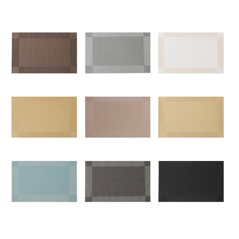 2/4/6 шт., прямоугольные подставки для столовых приборов, моющиеся, прочные, из ПВХ, обеденный стол, плетеные коврики, рамка, Teslin, диск, чаша, подставка, нескользящая подкладка