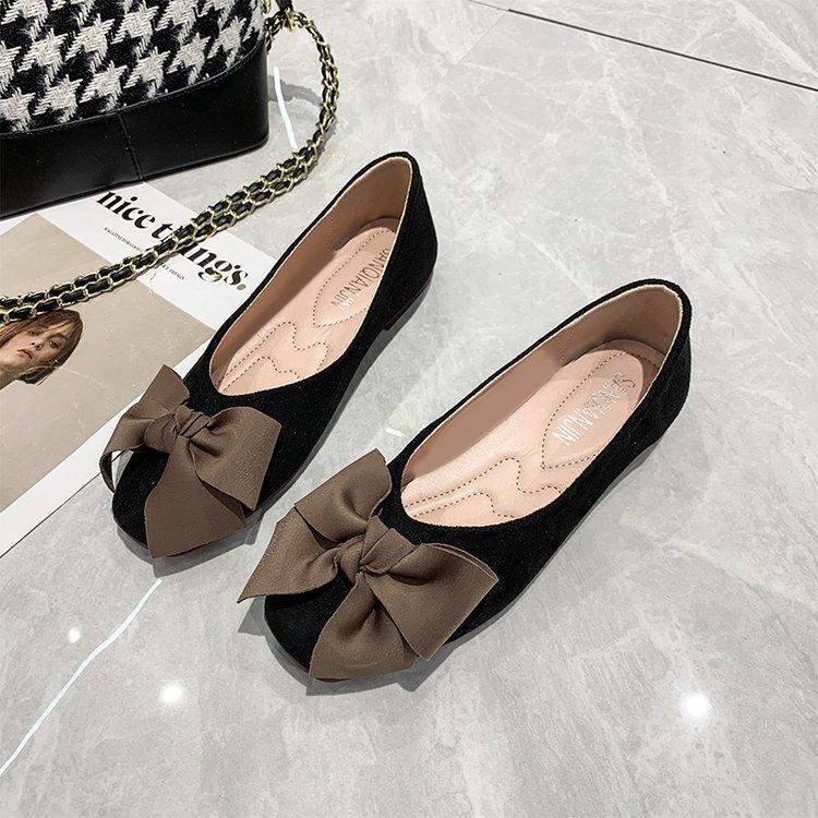 Модные женские туфли на плоской подошве с квадратной головкой, модные женские туфли с бантом, удобные повседневные туфли на лето с мелким носком 2024 года