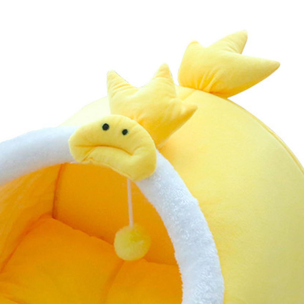 Кровать-пещера для кошек, мультяшная, милая, ветрозащитная, полузакрытая, теплая, для дома, для ежедневного использования