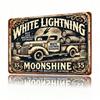Винтажная металлическая табличка White Lightning Moonshine Bar Декор стены 8x8 дюймов