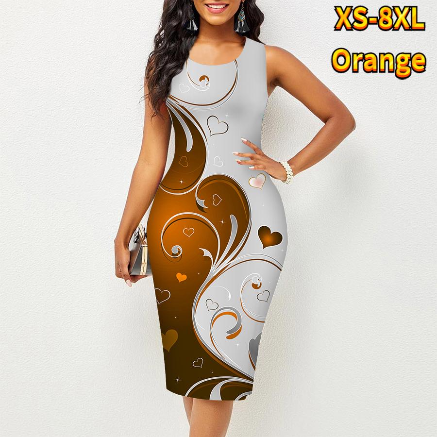 Женское платье Sling Summer Splicing Hearts Together Print Dresses Tight без рукавов Slim Fit Sexy Fashion Top Clothing