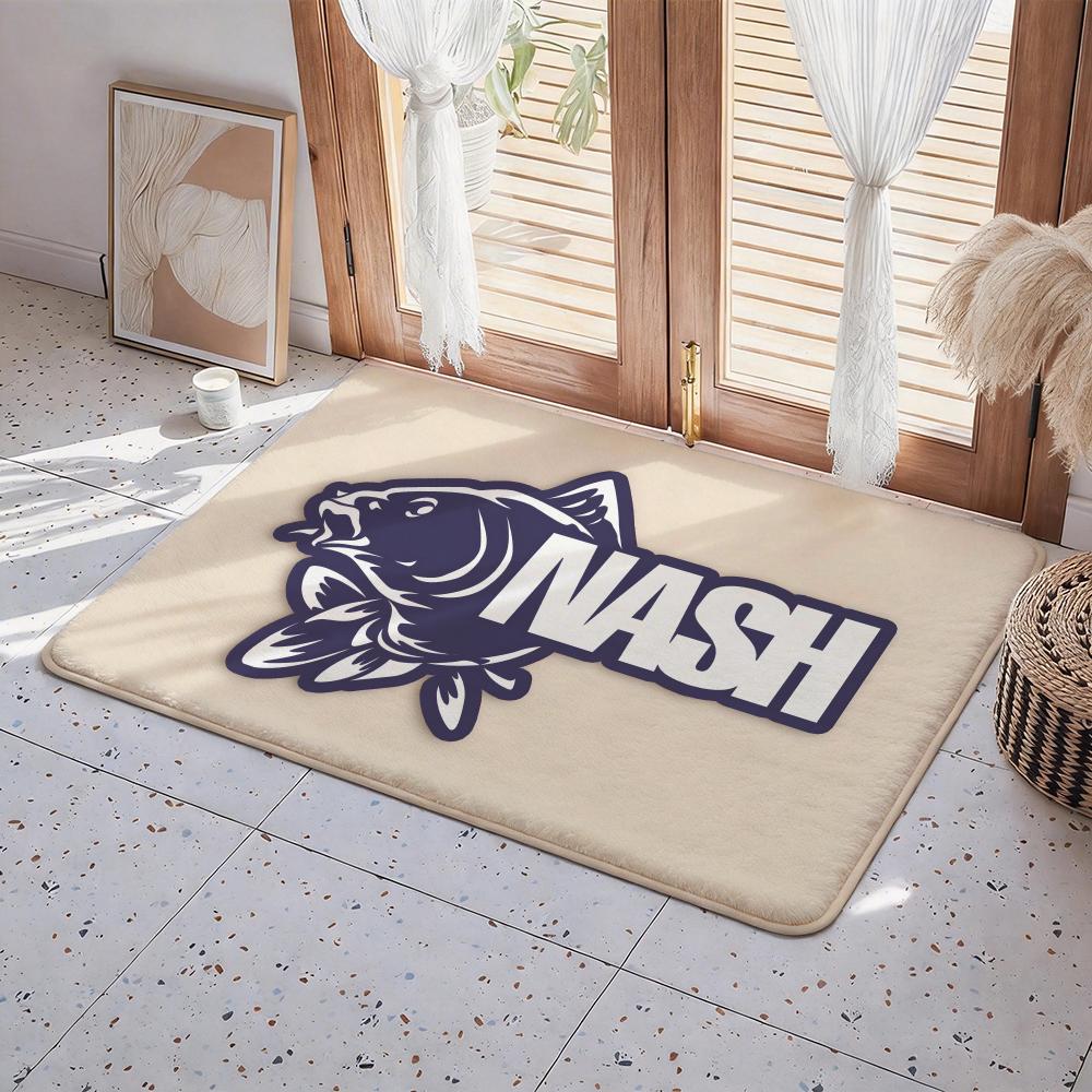 Brand N Nash Fishing Floor Mat Eco Flannel Doormat Non Slip Odorless Indoor Floor Rug Soft Short Plush Home Mat