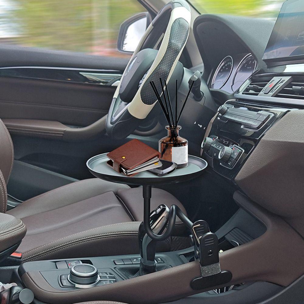 Adjustable Car Swivel Tray 360° Swivel Arm Car Tray Table Drink Stand Mobile Phone Holder
