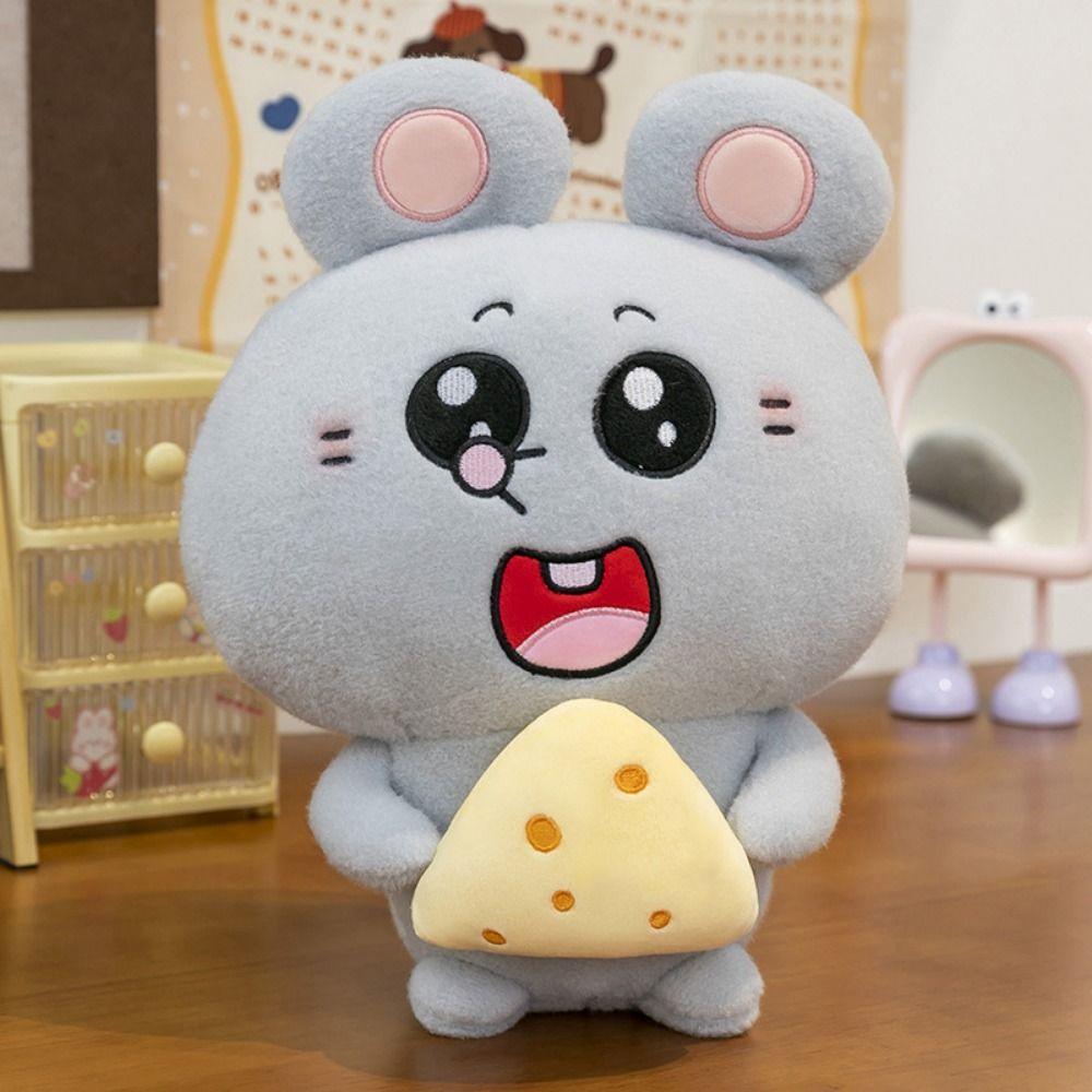 Сыр крыса плюшевая игрушка банка риса животное плюшевая подушка детские подарки мягкая мышь кукла домашний декор