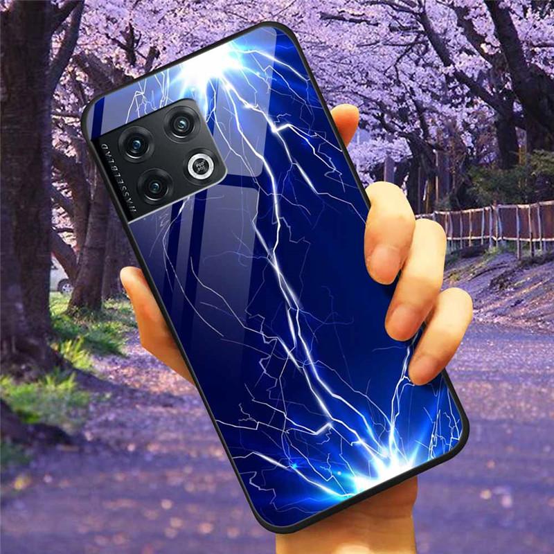 For OnePlus 10 Pro 5G Case 6.7'' Tempered Glass Starry Marble Hard Back Cover for One Plus 10Pro Funda Capa Oneplus10pro Coque