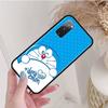 Black Case for iPhone 16 15 Plus 14 13 12 11 Pro 8 6 SE XR XS Max P30 Nova 5T Y5P Y6 Y7 Y8P Y9 Realme C30 C33 C31 W-55 Cute Doraemon