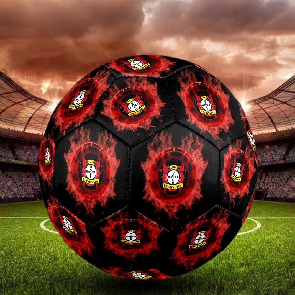 1pc Bayer 04Indoor Soccer Ball Colorful All Ages Machine Stitched PVC Competition Ready Durable High-Bounce HE3