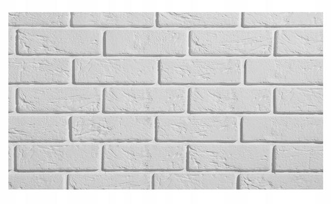 Płytka gipsowa z fugą ścienna 22,2x7,4cm 0,49 m² Biała cegła dekoracyjna do wnętrz
