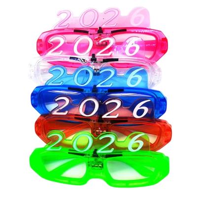 Светящиеся очки, 2026 Светодиодные очки Светящиеся очки 3 режима освещения 2026 Новогодние очки Светящиеся в темноте Товары для вечеринки