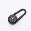 Metal Two-sided Mini Compass Thermometer Carabiner Multifunctional Compasses Hiking Hook Buckle Outdoor Survival Tool