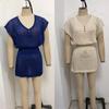 2024 New European & American Crochet Beach Cover-Up Dress