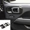 For 2018+ Jeep Wrangler JL Carbon Fiber Door Handle Bowl Cover Decor Trim 4-Door