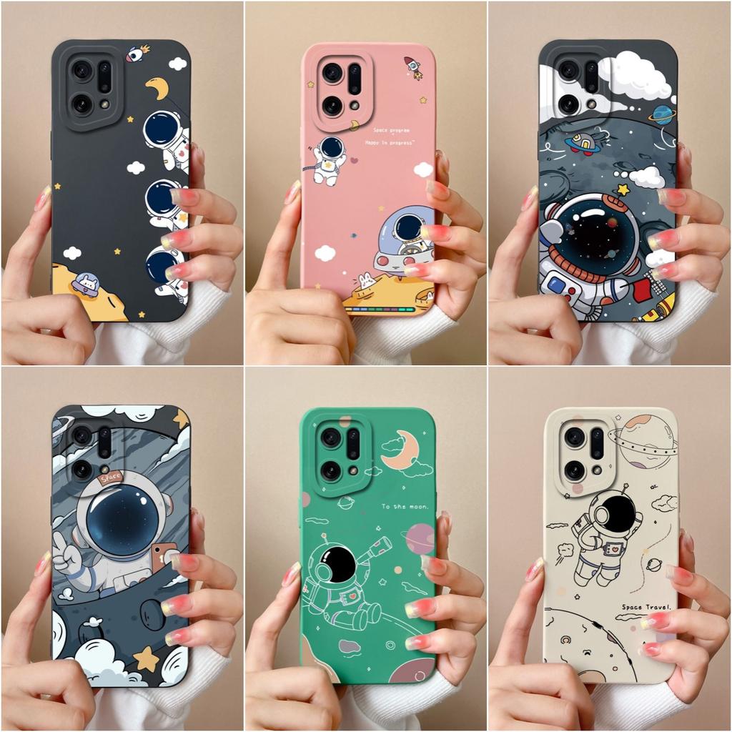 Чехол для телефона для OPPO K10 Pro K3 K5 K7 K9X Narzo 50A Neo 9 Prime, милый модный чехол-космонавт, жидкий матовый противоударный мягкий силикон для бампера OPPO