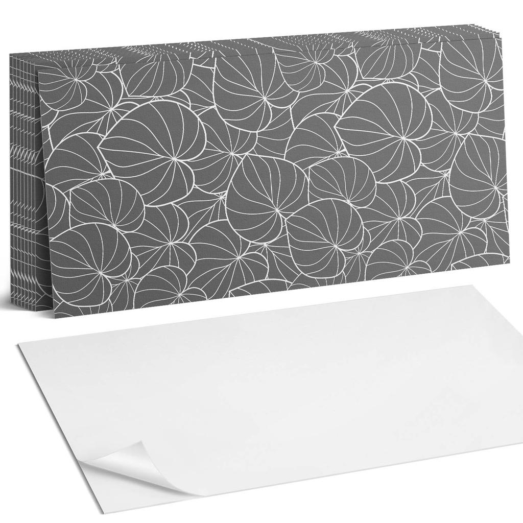 Zestaw Kafelków Pcv Z Dekorem Do Kuchni Lub Łazienki Liście W Delikatnym Wzorze 10X40X20 Cm