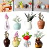 8pcs Cute Ceramic Vase Refrigerator Magnets Fridge Magnets Refrigerator Stickers for Refrigerator Decoration Kitchen Office