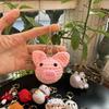 Ручная работа, вязаная крючком из шерсти, мультяшная кукла, солнечный день, собака, свинья, овца, курица, лиса, кролик, животное, кукольная голова, брелок, украшение для сумки