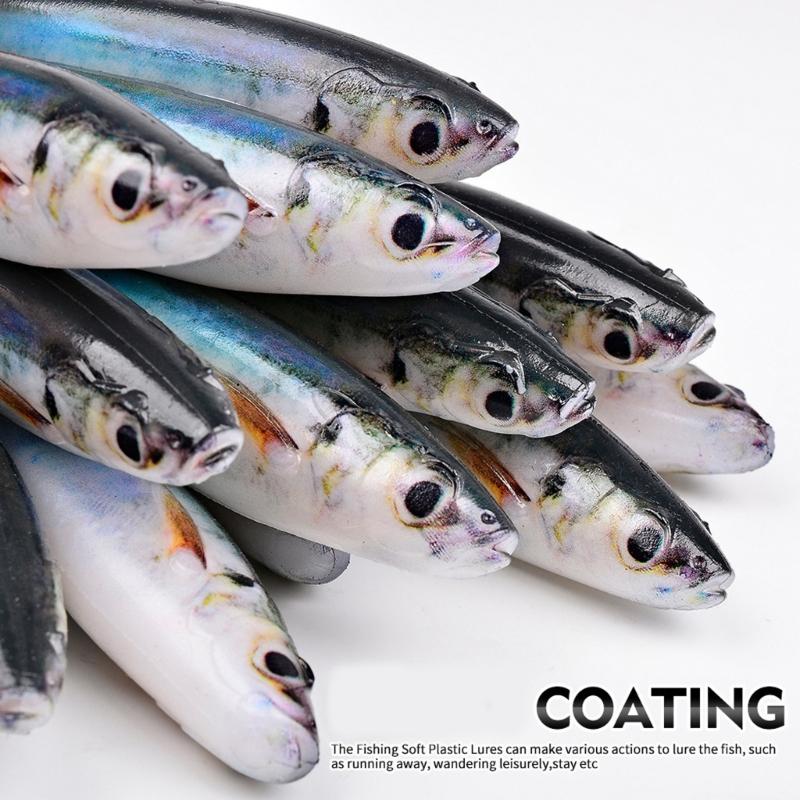 3Pcs Floating Soft Mackerel Baits Fishing Lure Dragging Swinging Swimming Baits Soft Artificial Swimbait Fishing Tackles